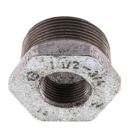 R 1 1/2'' x Rp 3/4'' M/F Zinc plated Cast iron Reducing Ring 25 Bar [2 Pieces]