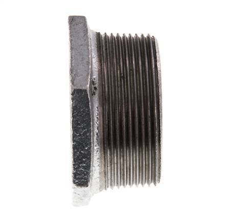R 2'' x Rp 1 1/2'' M/F Zinc plated Cast iron Reducing Ring 25 Bar