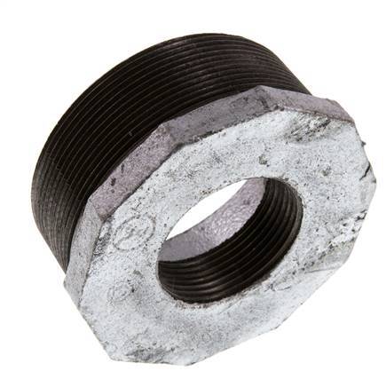 R 3'' x Rp 1 1/2'' M/F Zinc plated Cast iron Reducing Ring 25 Bar