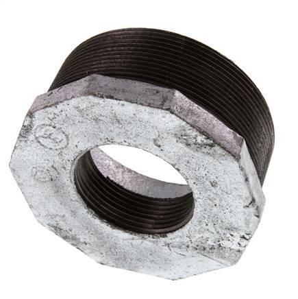 R 3'' x Rp 1 1/2'' M/F Bague réductrice en fonte zinguée 25 Bar