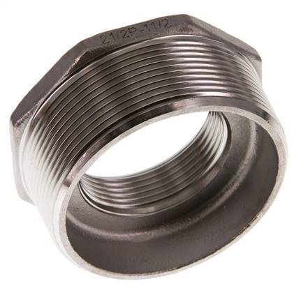 R 2 1/2'' x Rp 1 1/2'' M/F Anneau réducteur en acier inoxydable 16 Bar