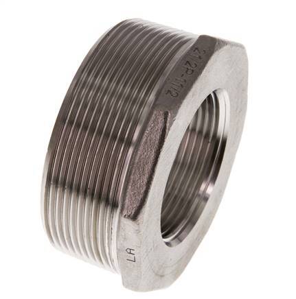 R 2 1/2'' x Rp 1 1/2'' M/F Anneau réducteur en acier inoxydable 16 Bar