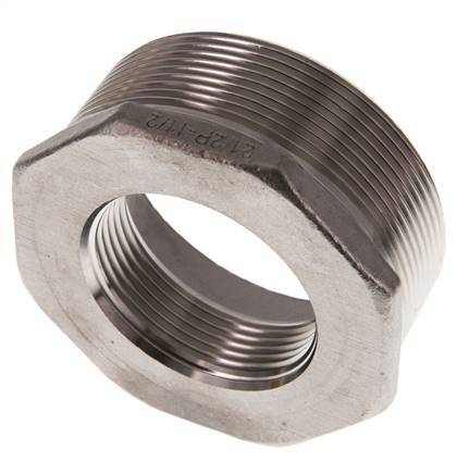 R 2 1/2'' x Rp 1 1/2'' M/F Anneau réducteur en acier inoxydable 16 Bar