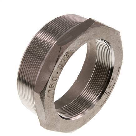 R 4'' x Rp 3'' M/F Stainless steel Reducing Ring 16 Bar