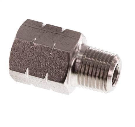 Bague réductrice en acier inoxydable 1/8'' NPT x G 1/8'' M/F 40 Bar - Hydraulique