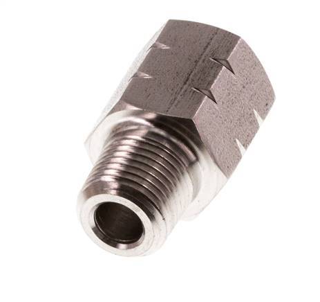 Bague réductrice en acier inoxydable 1/8'' NPT x G 1/8'' M/F 40 Bar - Hydraulique