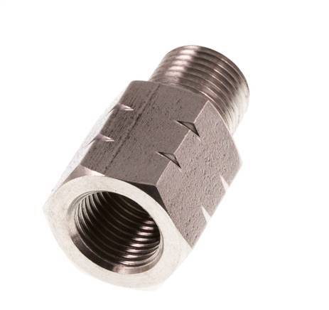 Bague réductrice en acier inoxydable 1/8'' NPT x G 1/8'' M/F 40 Bar - Hydraulique
