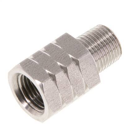 R 1/8'' x 1/8'' NPT M/F Anneau réducteur en acier inoxydable 40 Bar - Hydraulique