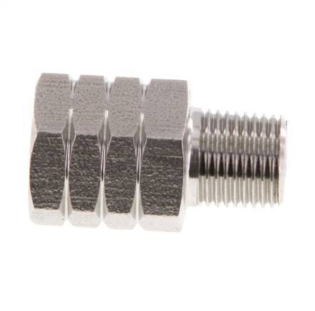 R 1/8'' x 1/8'' NPT M/F Anneau réducteur en acier inoxydable 40 Bar - Hydraulique