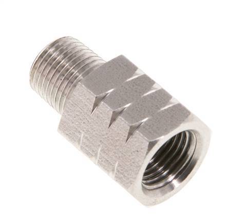 R 1/8'' x 1/8'' NPT M/F Anneau réducteur en acier inoxydable 40 Bar - Hydraulique
