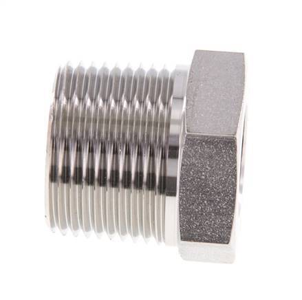 Bague réductrice en acier inoxydable 1'' NPT x 1/2'' NPT M/F 140 Bar - Hydraulique