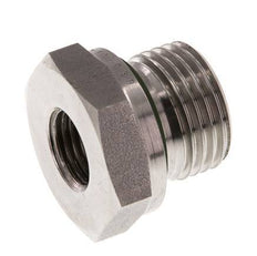 Adaptateur réducteur en acier inoxydable G 1/2'' x G 1/4'' M/F 630 Bar - Hydraulique