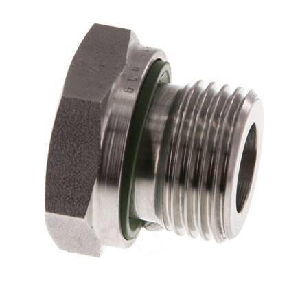 Adaptateur réducteur en acier inoxydable G 1/2'' x G 1/4'' M/F 630 Bar - Hydraulique