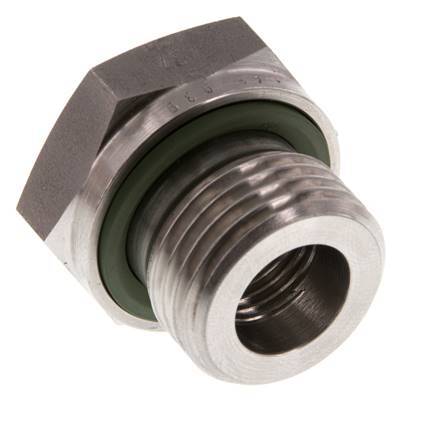 Adaptateur réducteur en acier inoxydable G 1/2'' x G 1/4'' M/F 630 Bar - Hydraulique