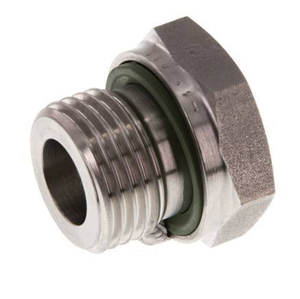 Adaptateur réducteur en acier inoxydable G 1/2'' x G 1/4'' M/F 630 Bar - Hydraulique