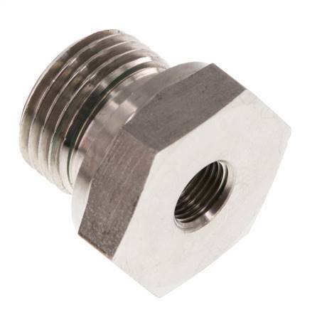 Adaptateur réducteur en acier inoxydable G 1/2'' x G 1/8'' M/F 630 Bar - Hydraulique