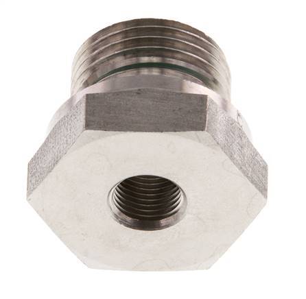 Adaptateur réducteur en acier inoxydable G 1/2'' x G 1/8'' M/F 630 Bar - Hydraulique