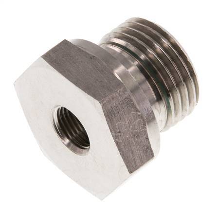 Adaptateur réducteur en acier inoxydable G 1/2'' x G 1/8'' M/F 630 Bar - Hydraulique