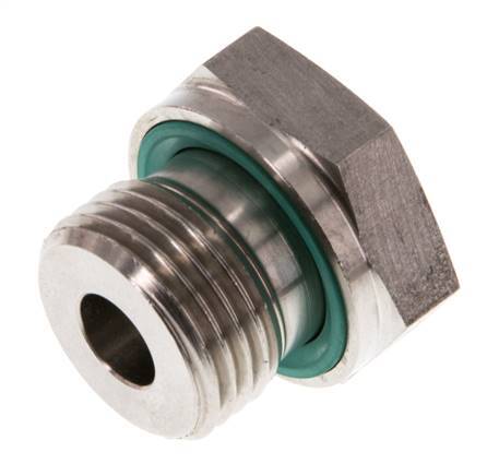 Adaptateur réducteur en acier inoxydable G 1/2'' x G 1/8'' M/F 630 Bar - Hydraulique