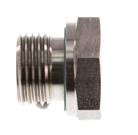 Adaptateur réducteur en acier inoxydable G 1/2'' x G 1/8'' M/F 630 Bar - Hydraulique