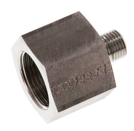 Adaptateur réducteur G 1/4'' x G 3/4'' M/F en acier inoxydable 630 Bar - Hydraulique