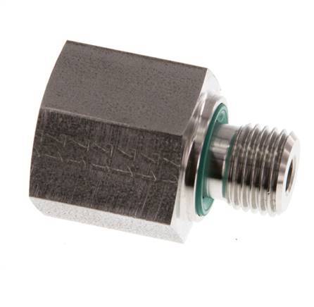 Adaptateur réducteur G 1/4'' x G 3/8'' M/F en acier inoxydable 630 Bar - Hydraulique