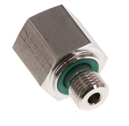 Adaptateur réducteur G 1/4'' x G 3/8'' M/F en acier inoxydable 630 Bar - Hydraulique