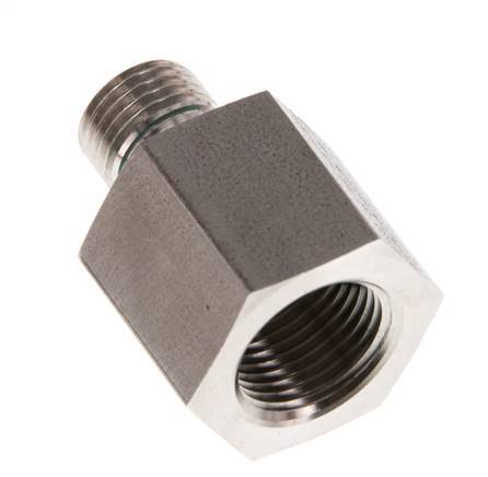 Adaptateur réducteur G 1/4'' x G 3/8'' M/F en acier inoxydable 630 Bar - Hydraulique