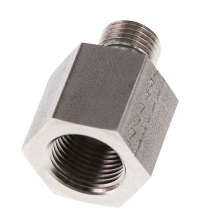 Adaptateur réducteur G 1/4'' x G 3/8'' M/F en acier inoxydable 630 Bar - Hydraulique