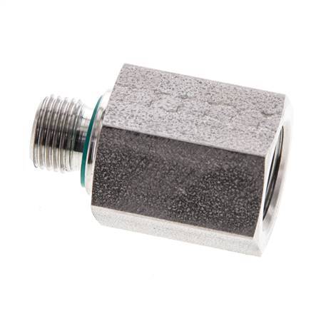 Adaptateur réducteur en acier inoxydable G 1/8'' x G 1/4'' M/F 630 Bar - Hydraulique