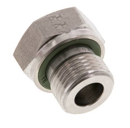 Adaptateur réducteur en acier inoxydable G 3/8'' x G 1/8'' M/F 630 Bar - Hydraulique