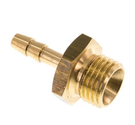 G 1/4'' Male x 4mm Brass Hose barb 16 Bar [5 Pieces]