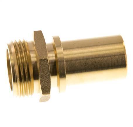 G Embout de tuyau en laiton 1'' mâle x 25mm avec collier de sécurité DIN 2817