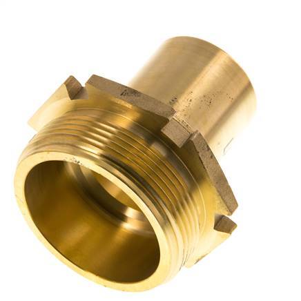 G 2'' Male x 38mm Brass Hose barb with Safety Collar DIN 2817