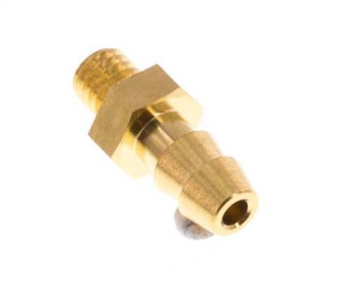 M3 Male x 3mm Brass Hose barb 10 Bar [5 Pieces]