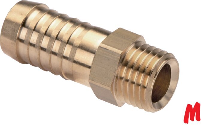 M10x1 Male x 9mm Brass Hose barb 16 Bar [5 Pieces]
