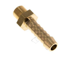 M8x0.75 Male x 6mm Brass Hose barb 16 Bar [5 Pieces]