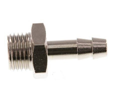 G 1/4'' Male x 6mm Nickel plated Brass Hose barb 16 Bar [5 Pieces]