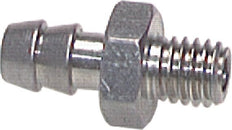 M5 Male x 6mm Nickel plated Brass Hose barb 16 Bar [5 Pieces]