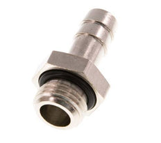 G 1/4'' Male x 8mm Nickel plated Brass Hose barb with NBR Seal 30 Bar [5 Pieces]