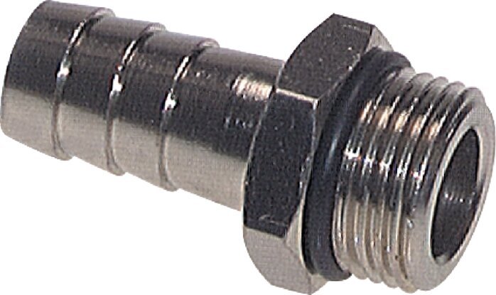 G 1/2'' Male x 12mm Nickel plated Brass Hose barb with NBR Seal 15 Bar [2 Pieces]
