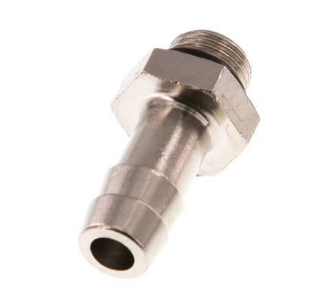 G 1/8'' Male x 8mm Nickel plated Brass Hose barb with NBR Seal 30 Bar [5 Pieces]