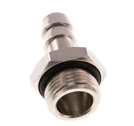 G 3/8'' Male x 9mm Nickel plated Brass Hose barb with NBR Seal 30 Bar [5 Pieces]