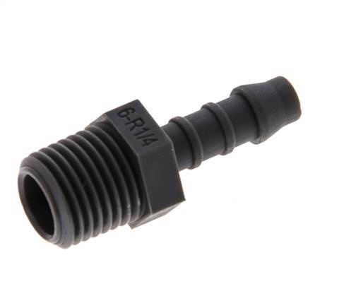 R 1/4'' Male x 6mm PA 6 Hose barb 10 Bar [10 Pieces]