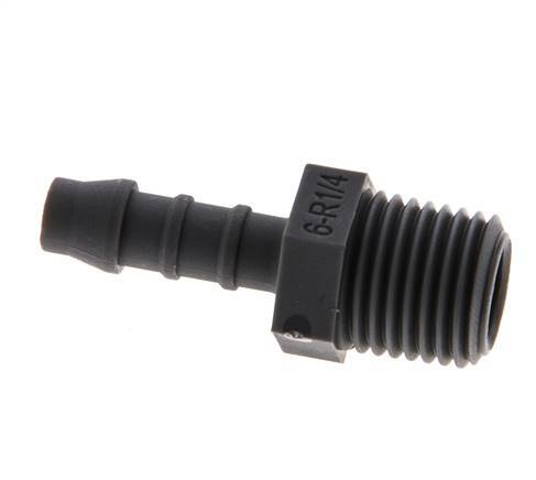 R 1/4'' Male x 6mm PA 6 Hose barb 10 Bar [10 Pieces]