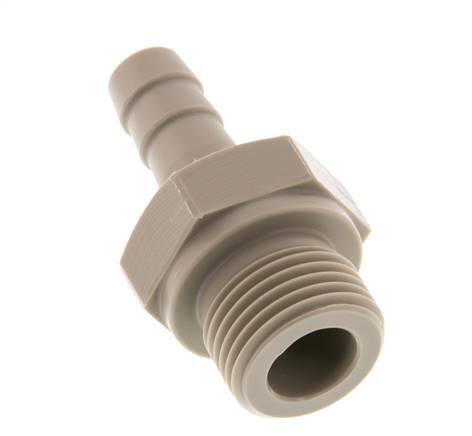 G 1/2'' mâle x 10mm barbe de tuyau en polypropylène (PP) 10 Bar