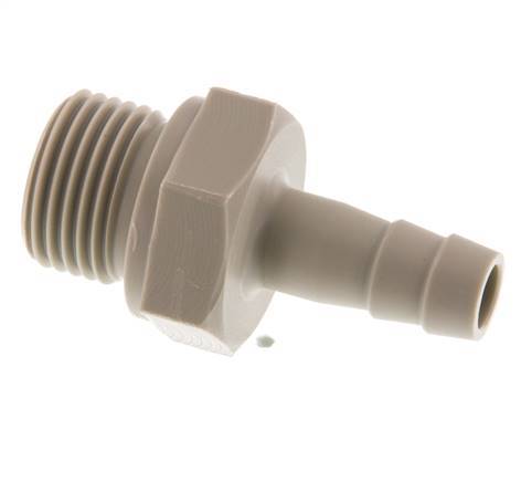 G 1/2'' mâle x 10mm barbe de tuyau en polypropylène (PP) 10 Bar