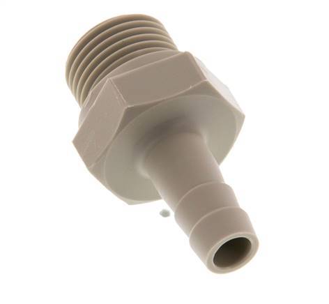G 1/2'' mâle x 10mm barbe de tuyau en polypropylène (PP) 10 Bar