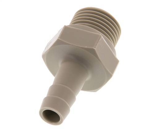 G 1/2'' mâle x 10mm barbe de tuyau en polypropylène (PP) 10 Bar