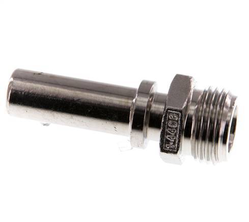 G 1/2'' Male x 13mm Barbe de tuyau en acier inoxydable avec collier de sécurité DIN 2817